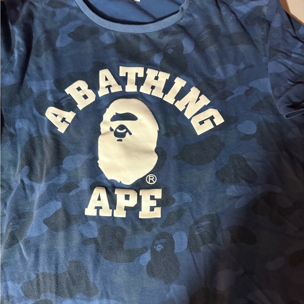 Bape Navy Camo Tee with Logo